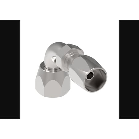 Aeroquip -6 AN Hose, 9/16 Inch-18 Female Threads, 90 Degree Elbow, Steel, Single FBM1389